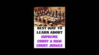 Supreme Court and High Court Judgeseducation ytshorts polity [upl. by Ariek]