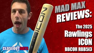 Rawlings ICON BBCOR Bat RBB5I3 Overview 2025 [upl. by Iidnarb363]