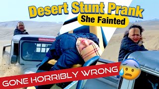 Desert Stunt Prank  Left her alone in Jeep  She fainted  Gone horribly wrong  Backfired [upl. by Septima]