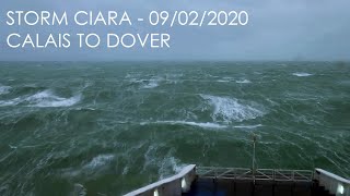 Storm Ciara  Calais to Dover [upl. by Sollars]