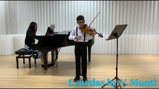 Monti Czardas  practice tempo 2 Part Allegro Vivace  Violin Sheet Music  Piano Accompaniment [upl. by Charyl455]