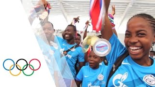 Sport for Hope Centre in Haiti commemorates the opening of the Olympic Games in Rio 2016 [upl. by Delle175]