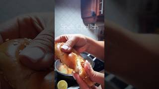 Challah using white spelt flour Surprisingly delicious Easy to knead so worth it💕speltchallah [upl. by Sewellyn]