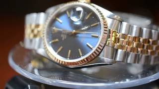 PreOwned Rolex Datejust 16233 Blue Watch  Boca Raton Pawn [upl. by Yar]