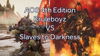 AOS 4th Edition  Kruleboyz vs Slaves to Darkness [upl. by Buckingham]