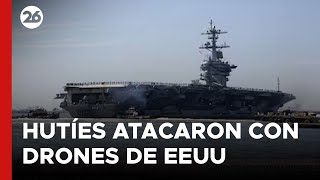 🔴 HUTÍES atacaron con DRONES y MISILES un PORTAAVIONES de EEUU [upl. by Latashia]