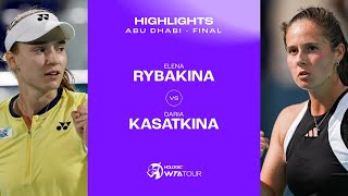 Elena Rybakina vs Daria Kasatkina  2024 Abu Dhabi Final  WTA Match Highlights [upl. by Teece]