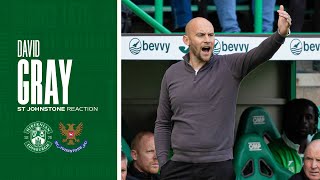 Hibernian 2 St Johnstone 0  David Grays Reaction  William Hill Premiership [upl. by Lleuqar]