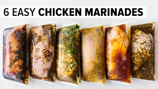 6 EASY CHICKEN MARINADES  amazing chicken breast recipe  freezer friendly meal prep [upl. by Hannus]