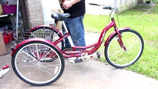 How To Assemble a Schwinn Meridian Adult 3 Wheel Trike Part 1 [upl. by Rafaela299]