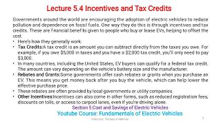 Lecture 54 Incentives and Tax Credits [upl. by Melba207]