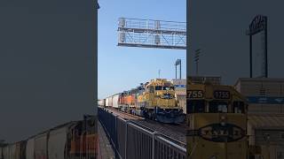 BNSF 1755 Bluebonnet leading a local over the diamond at Joliet Illinois [upl. by Allis]