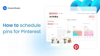 How to schedule pins for Pinterest  ContentStudio [upl. by Imalda]