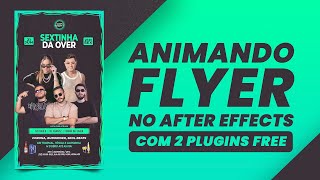 Animando Flyer no after effects com plugin free [upl. by Orhtej580]