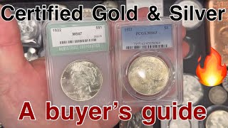 IMPORTANT things to know when BUYING certified coins gold silver [upl. by Atsirk]