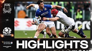 HIGHLIGHTS  🇮🇹 ITALY V SCOTLAND 🏴󠁧󠁢󠁳󠁣󠁴󠁿  2024 GUINNESS MENS SIX NATIONS RUGBY [upl. by Esina]