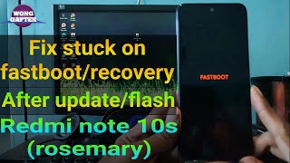 SOLVED ‼️ Fix Stuck On Fastboot Redmi Note 10s rosemary  Redmi note 10s stuck fastboot [upl. by Hebel177]