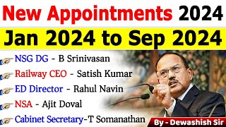 Appointment 2024 Current Affairs  Who Is Who 2024 Current Affairs  Important Appointments 2024 [upl. by Anikahs300]