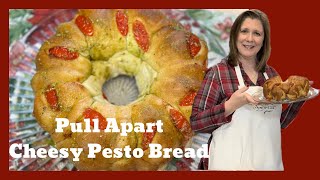 Cheesy Pesto Pull Apart Bread [upl. by Ahsienet]