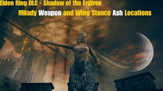 Elden Ring DLC  Shadow Of the Erdtree  Milady Weapon  Wing Stance ash of war [upl. by Shina]