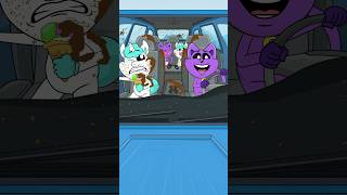 Unsanitary Driver  CatNap 😂😂😂 smillingcritters shorts meme funnycartoon animation [upl. by Holton]