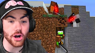 Sapnap Reacts to His First Ever Minecraft Manhunt [upl. by Arabella]