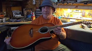 Guitar repair testing an ovation after a neck reset and a bunch of broken braces 2024 [upl. by Lleon221]