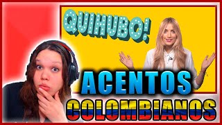 Cómo y cuántos son los acentos de Colombia  REACCION ARGENTINA [upl. by Orelee]