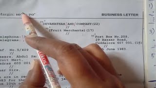 Typewriting English Junior Business Letter in Tamil [upl. by Donnelly]