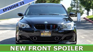 My BMW E60 M5 gets a new facelift  Front lip DIY [upl. by Evatsug847]