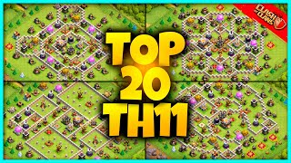 New BEST TH11 BASE WARTROPHY Base Link 2023 Top20 Clash of Clans  Town Hall 11 Farm Base [upl. by Nyrb]