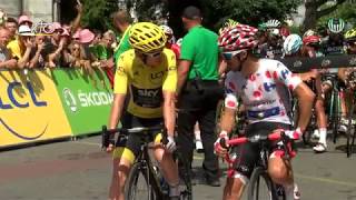 Départ de la 19e étape du Tour de France au Sanctuaire de Lourdes [upl. by Anade]