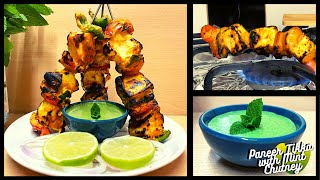 How to Make Paneer Tikka  How to Make Mint Chutney  By Veggysio [upl. by Enilhtak]