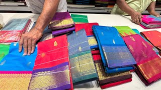 TNagar Kumaran silks semi silkamp Mysore silk sarees 1000Rs to 6500 collections [upl. by Erminna845]