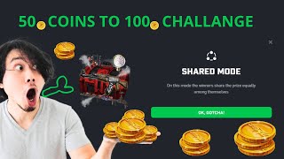 50 coin to 100 CHALLANGE on csgoroll to EASY PART 2 [upl. by Nosdrahcir]