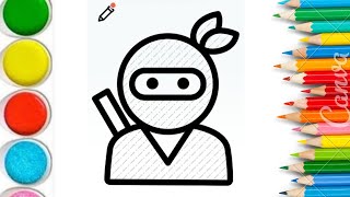 How To Draw A Ninja  Ninja Drawing For Kids [upl. by Negyam144]