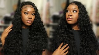 Arrogant tae inspired edges tutorial Very detailed loose deep wave wig install！Ft Wiggins hair [upl. by Fujio]