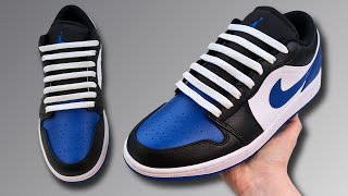 HOW TO BAR LACE NIKE AIR JORDAN 1 LOW  Cool Shoe Lace Style [upl. by Ettesyl]