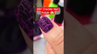 DIY Crackle Nail Polish 😱💅nailsnaildesignnailartyoutubeshortsshortstrendingviralshorts [upl. by Eikcir]