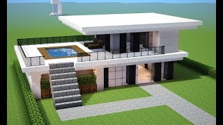 Minecraft Tutorial como fazer uma CASA MODERNA para sua cidade [upl. by Ecikram]