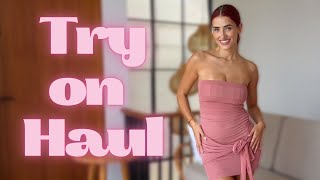 Transparent Summer Dresses  Mila Try On Haul [upl. by Okier]