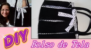 Bolso de tela DIY ❤ Con cremallera y telas reutilizadas [upl. by Yerdna]