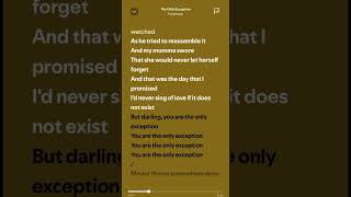 The Only Exception By Paramore lyrics music shorts [upl. by Nosemaj]