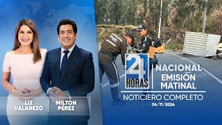 Noticiero de Ecuador Emisión Matinal 4112024 [upl. by Polish767]