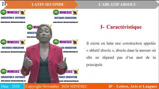 IP LAL latin 2nde LECON 2 lablatif absolu [upl. by Femmine708]