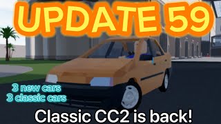 Update 59 Classic CC2 is back  Roblox cc2 [upl. by Denten91]