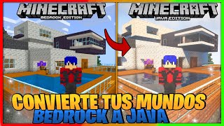 Cómo convertir tu MUNDO de MINECRAFT BEDROCK a JAVA  SUPER RÁPIDO Y GRATIS [upl. by Ev360]