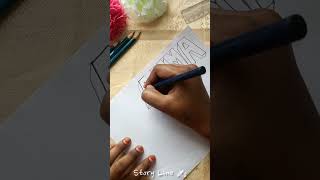 Easy method 3d letter drawing with pencil tutorial beginners Step by step tamil 3d 3ddrawing amma [upl. by Lledo826]