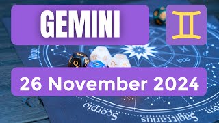 Gemini horoscope  Gemini Horoscope for Today 26 November 2024 [upl. by Stavros202]