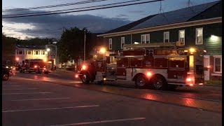 YORK BEACH ENGINE 1 amp TANKER 5 RESPONDING TO REPORTS OF HEAE SMOKE [upl. by Ylera]